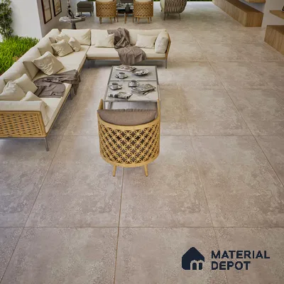 Stone Wall & Floor Tile TL 07196 C Oxy Grey 2 ft x 4 ft Vitrified Matte Finish - 9 mm | Suitable For Living Room, Bedroom, Dining Area