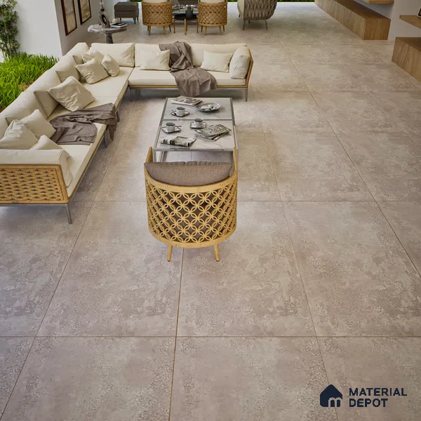 Stone Wall & Floor Tile TL 07196 C Oxy Grey 2 ft x 4 ft Vitrified Matte Finish - 9 mm | Suitable For Living Room, Bedroom, Dining Area