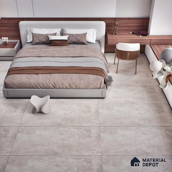 Stone Wall & Floor Tile TL 07196 C Oxy Grey 2 ft x 4 ft Vitrified Matte Finish - 9 mm | Suitable For Living Room, Bedroom, Dining Area