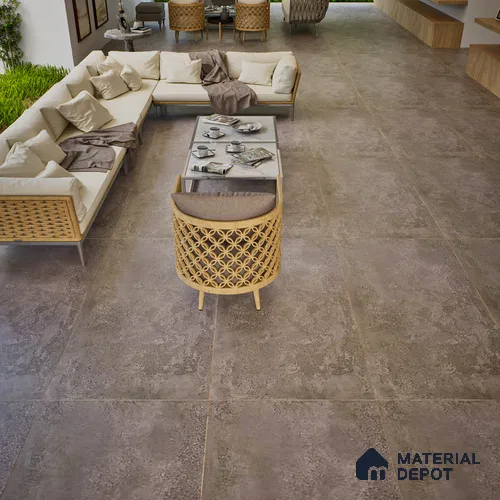 Stone Wall & Floor Tile TL 07196 D Oxy Moca 2 ft x 4 ft Vitrified Matte Finish - 9 mm | Suitable For Living Room, Bedroom, Dining Area