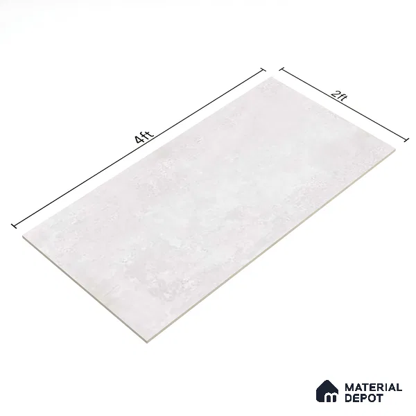 Stone Wall & Floor Tile TL 07196 Oxy Bianco 2 ft x 4 ft Vitrified Matte Finish - 9 mm | Suitable For Living Room, Bedroom, Dining Area (Sample)