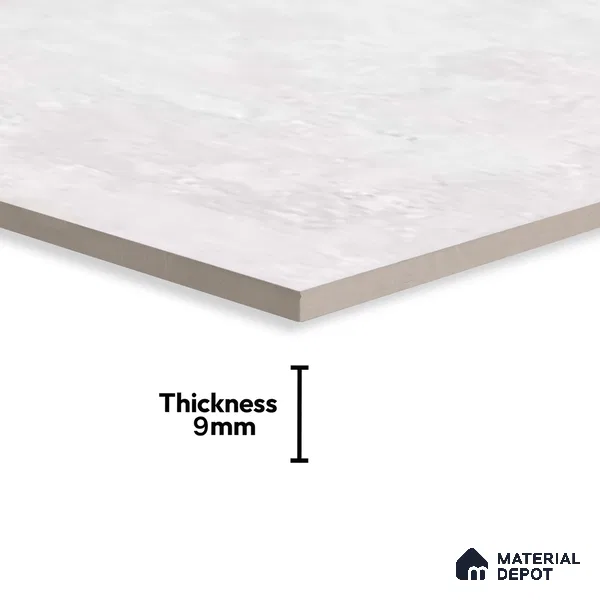 Stone Wall & Floor Tile TL 07196 Oxy Bianco 2 ft x 4 ft Vitrified Matte Finish - 9 mm | Suitable For Living Room, Bedroom, Dining Area (Sample)