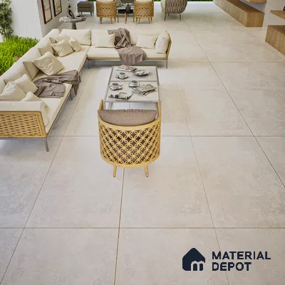 Stone Wall & Floor Tile TL 07196 Oxy Bianco 2 ft x 4 ft Vitrified Matte Finish - 9 mm | Suitable For Living Room, Bedroom, Dining Area (Sample)
