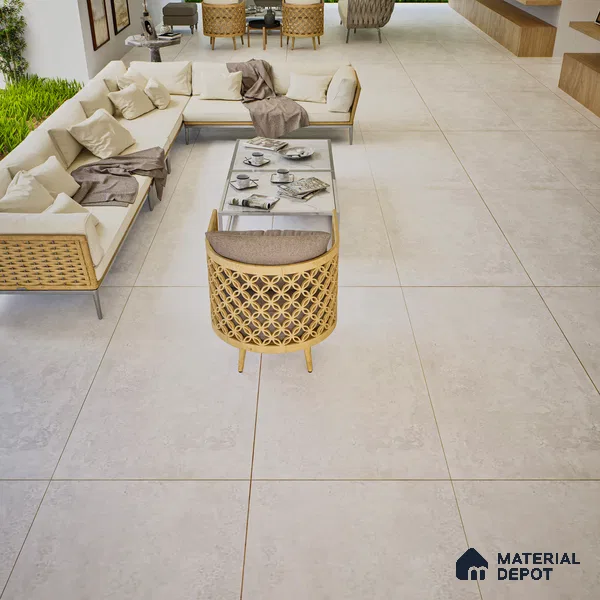 Stone Wall & Floor Tile TL 07196 Oxy Bianco 2 ft x 4 ft Vitrified Matte Finish - 9 mm | Suitable For Living Room, Bedroom, Dining Area (Sample)
