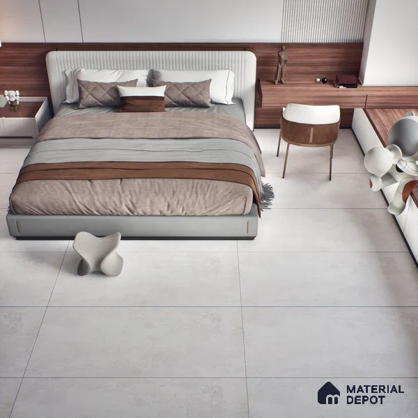 Stone Wall & Floor Tile TL 07196 Oxy Bianco 2 ft x 4 ft Vitrified Matte Finish - 9 mm | Suitable For Living Room, Bedroom, Dining Area (Sample)