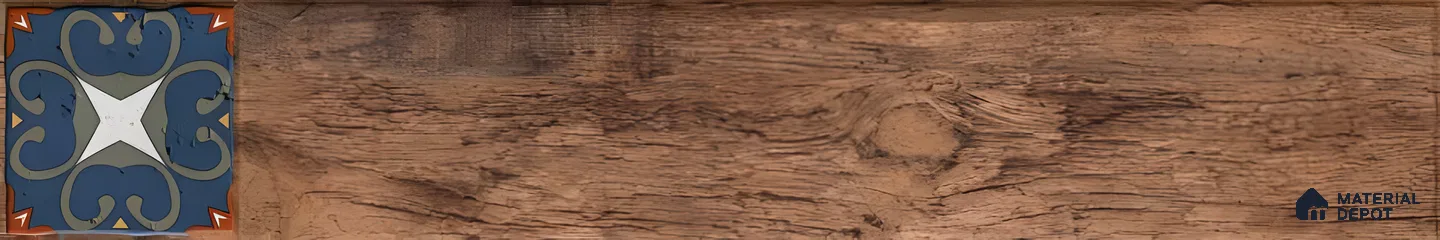 Wood Look Floor Tile TL 06572 B Sequoia Nut 35 Inch x 6 Inch Vitrified Matte Finish - 9 mm | Suitable for Living Room, Kitchen & Bedroom | 2-3 mm Spacer is Mandatory