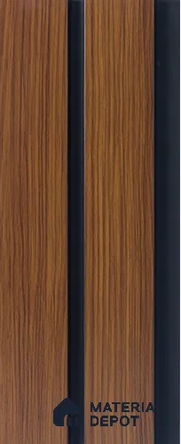 Brown Wooden Louver 4532 8 ft x 4.7 inch Charcoal Panel - 12 mm | Suitable for Feature Wall, TV Unit & Living Room | Width is Subjected to 5% Variation