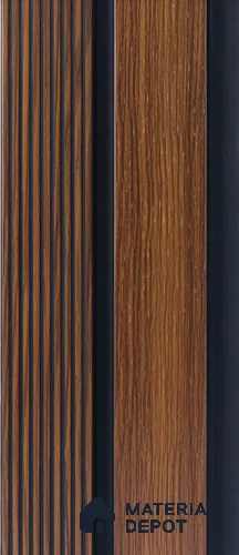 Brown Wooden Louver  4533 8 ft x 4.7 inch Charcoal Panel - 12 mm | Suitable for Feature Wall, TV Unit & Living Room | Width is Subjected to 5% Variation