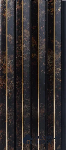 Brown Patterned Louver  4708 8 ft x 4.7 inch Charcoal Panel - 12 mm | Suitable for Feature Wall, TV Unit & Living Room | Width is Subjected to 5% Variation