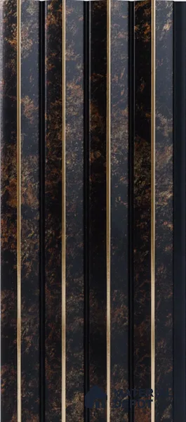 Brown Patterned Louver 4708 8 ft x 4.7 inch Charcoal Panel - 12 mm | Suitable for Feature Wall, TV Unit & Living Room | Width is Subjected to 5% Variation