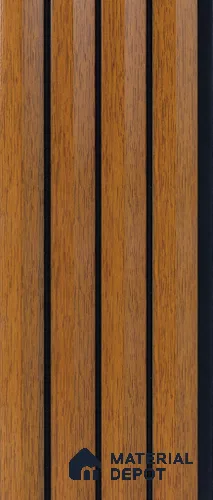Brown Wooden Louver 4711 8 ft x 4.7 inch Charcoal Panel - 12 mm | Suitable for Feature Wall, TV Unit & Living Room | Width is Subjected to 5% Variation