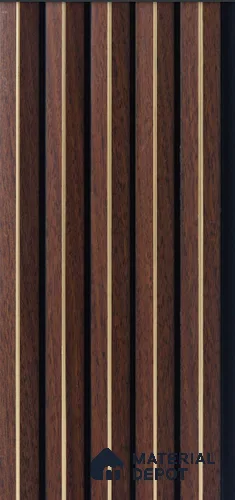 Brown Wooden Louver  4712 8 ft x 4.7 inch Charcoal Panel - 12 mm | Suitable for Feature Wall, TV Unit & Living Room | Width is Subjected to 5% Variation