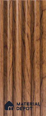 Brown Wooden Louver  4514 8 ft x 4.8 inch Charcoal Panel - 12 mm | Suitable for Feature Wall, TV Unit & Living Room | Width is Subjected to 5% Variation