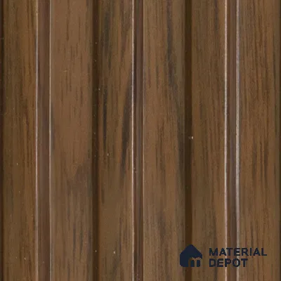 Brown Wooden Louver  4514 8 ft x 4.8 inch Charcoal Panel - 12 mm | Suitable for Feature Wall, TV Unit & Living Room | Width is Subjected to 5% Variation