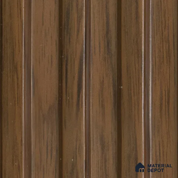 Brown Wooden Louver  4514 8 ft x 4.8 inch Charcoal Panel - 12 mm | Suitable for Feature Wall, TV Unit & Living Room | Width is Subjected to 5% Variation