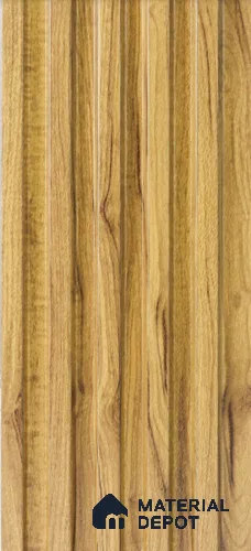Brown Wooden Louver 4515 8 ft x 4.8 inch Charcoal Panel - 12 mm | Suitable for Feature Wall, TV Unit & Living Room | Width is Subjected to 5% Variation
