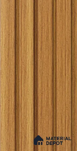Brown Wooden Louver  4509 8 ft x 4.9 inch Charcoal Panel - 11 mm | Suitable for Feature Wall, TV Unit & Living Room | Width is Subjected to 5% Variation