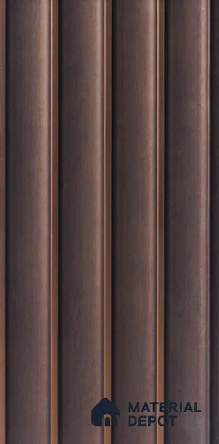 Brown Plain Colour Louver 8523 8 ft x 4.9 inch Charcoal Panel - 12 mm | Suitable for Feature Wall, TV Unit & Living Room | Width is Subjected to 5% Variation