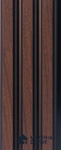 Brown Wooden Louver 8529 8 ft x 4.9 inch Charcoal Panel - 12 mm | Suitable for Feature Wall, TV Unit & Living Room | Width is Subjected to 5% Variation