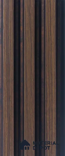 Brown Wooden Louver 8530 8 ft x 4.9 inch Charcoal Panel - 12 mm | Suitable for Feature Wall, TV Unit & Living Room | Width is Subjected to 5% Variation