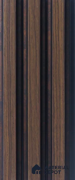 Brown Wooden Louver 8530 8 ft x 4.9 inch Charcoal Panel - 12 mm | Suitable for Feature Wall, TV Unit & Living Room | Width is Subjected to 5% Variation