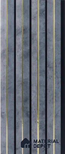 Grey Stone Louver 4709 8 ft x 4.7 inch Charcoal Panel - 12 mm | Suitable for Feature Wall, TV Unit & Living Room | Width is Subjected to 5% Variation