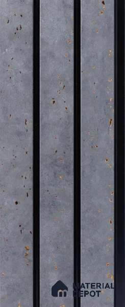 Grey Stone Louver 4702 8 ft x 4.8 inch Charcoal Panel - 12 mm | Suitable for Feature Wall, TV Unit & Living Room | Width is Subjected to 5% Variation