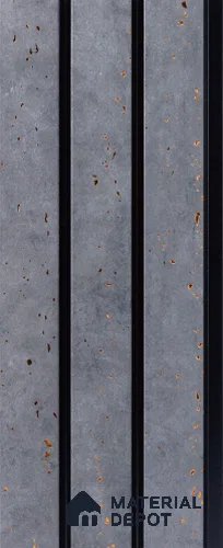 Grey Stone Louver 4702 8 ft x 4.8 inch Charcoal Panel - 12 mm | Suitable for Feature Wall, TV Unit & Living Room | Width is Subjected to 5% Variation
