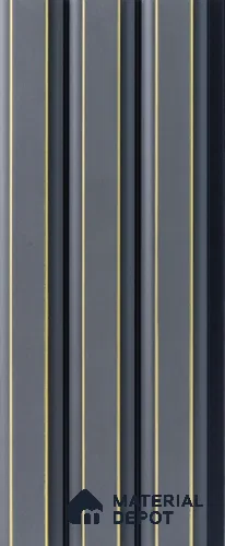 Grey Plain Colour Louver  8531 8 ft x 4.9 inch Charcoal Panel - 12 mm | Suitable for Feature Wall, TV Unit & Living Room | Width is Subjected to 5% Variation
