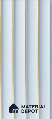 Light Blue Plain Colour Louver  8524 8 ft x 4.9 inch Charcoal Panel - 12 mm | Suitable for Feature Wall, TV Unit & Living Room | Width is Subjected to 5% Variation