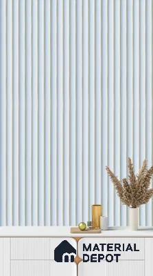 Light Blue Plain Colour Louver  8524 8 ft x 4.9 inch Charcoal Panel - 12 mm | Suitable for Feature Wall, TV Unit & Living Room | Width is Subjected to 5% Variation