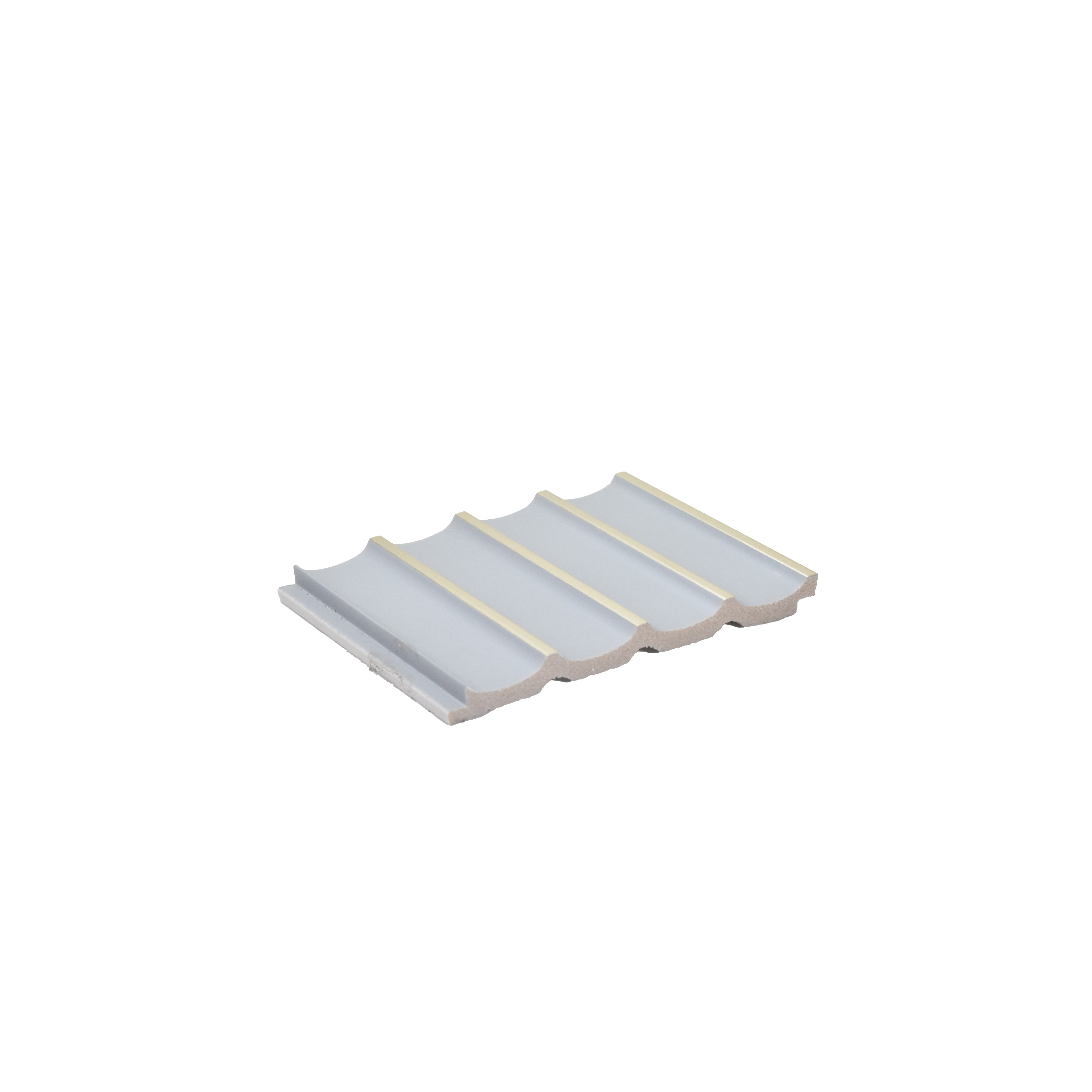 Light Blue Plain Colour Louver  8524 8 ft x 4.9 inch Charcoal Panel - 12 mm | Suitable for Feature Wall, TV Unit & Living Room | Width is Subjected to 5% Variation