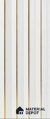 White Plain Colour Louver  4707 8 ft x 4.7 inch Charcoal Panel - 12 mm | Suitable for Feature Wall, TV Unit & Living Room | Width is Subjected to 5% Variation
