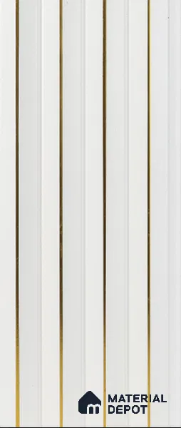 White Plain Colour Louver 4707 8 ft x 4.7 inch Charcoal Panel - 12 mm | Suitable for Feature Wall, TV Unit & Living Room | Width is Subjected to 5% Variation
