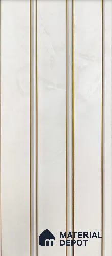 White Marble Louver  4703 8 ft x 4.8 inch Charcoal Panel - 12 mm | Suitable for Feature Wall, TV Unit & Living Room | Width is Subjected to 5% Variation