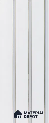 White Plain Colour Louver  4705 8 ft x 4.8 inch Charcoal Panel - 12 mm | Suitable for Feature Wall, TV Unit & Living Room | Width is Subjected to 5% Variation
