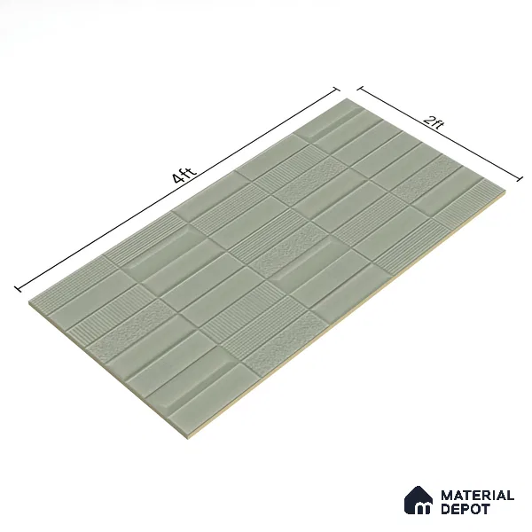 TL 00698 B Grigio Series Pattern 1 Grey Matte Finish 4 ft x 2 ft Full Body Vitrified Tile - 9 mm (Sample)