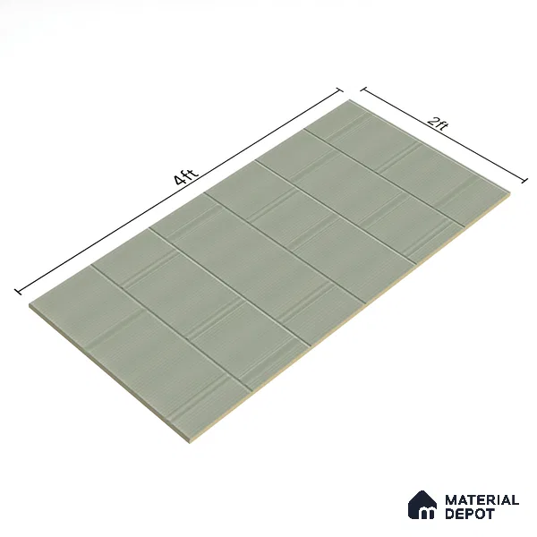 TL 00698 C Grigio Series Pattern 2 Grey Matte Finish 4 ft x 2 ft Full Body Vitrified Tile - 9 mm (Sample)