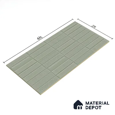 TL 00698 E Grigio Series Pattern 5 Grey Chrome Finish 4 ft x 2 ft Full Body Vitrified Tile - 9 mm (Sample)