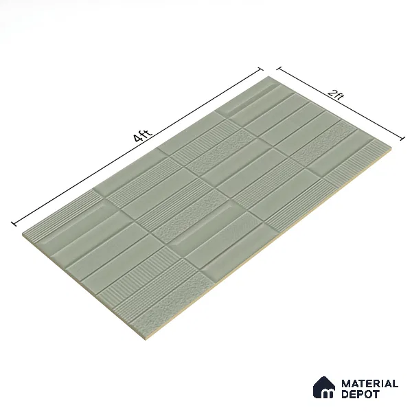 TL 00698 E Grigio Series Pattern 5 Grey Chrome Finish 4 ft x 2 ft Full Body Vitrified Tile - 9 mm (Sample)