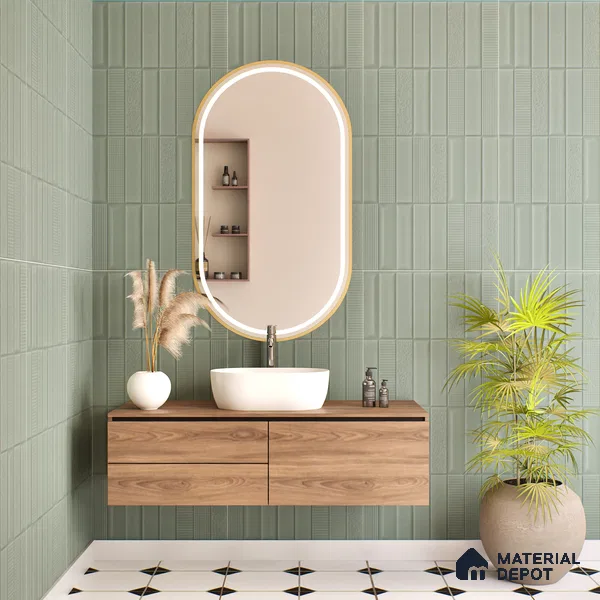 TL 00698 E Grigio Series Pattern 5 Grey Chrome Finish 4 ft x 2 ft Full Body Vitrified Tile - 9 mm (Sample)
