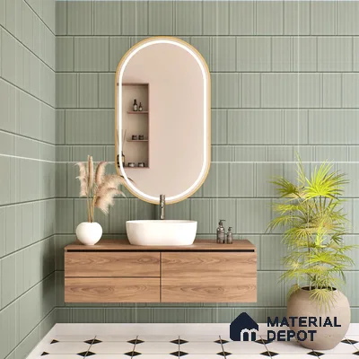 TL 00698 F Grigio Series Pattern 6 Grey Chrome Finish 4 ft x 2 ft Full Body Vitrified Tile - 9 mm (Sample)