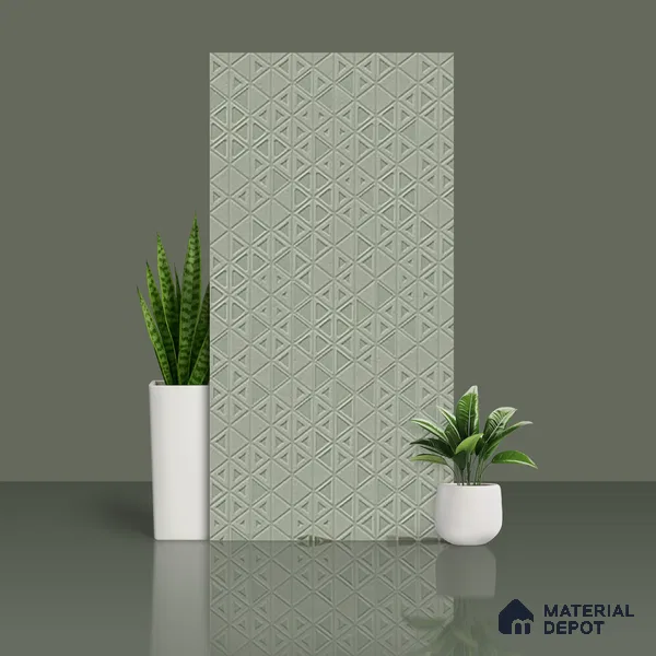 TL 00698 G Grigio Series Pattern 7 Grey Chrome Finish 4 ft x 2 ft Full Body Vitrified Tile - 9 mm (Sample)