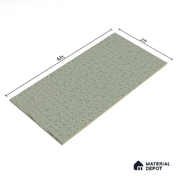 TL 00698 G Grigio Series Pattern 7 Grey Chrome Finish 4 ft x 2 ft Full Body Vitrified Tile - 9 mm (Sample)