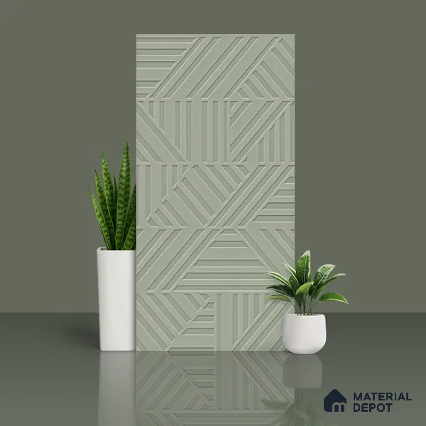TL 00698 H Grigio Series Pattern 8 Grey Chrome Finish 4 ft x 2 ft Full Body Vitrified Tile - 9 mm (Sample)