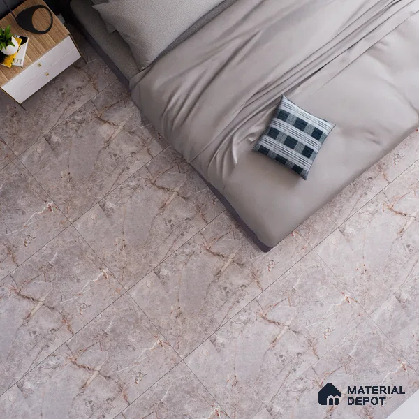 Marble Floor & Wall Tile | TL 00685 Gris Glossy Finish 4 ft x 2 ft Vitrified Tile - 9 mm | Suitable For Living Room, Bedroom, Dining Area