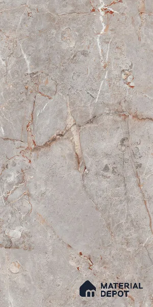Marble Floor & Wall Tile | TL 00685 Gris Glossy Finish 4 ft x 2 ft Vitrified Tile - 9 mm | Suitable For Living Room, Bedroom, Dining Area