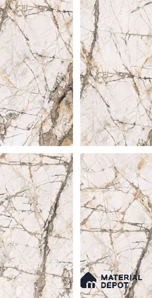TL 00952 Grisial White 1200x600 mm High Gloss Finish Vitrified Floor & Wall Tile - 9 mm