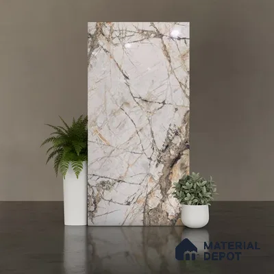 TL 00952 Grisial White 1200x600 mm High Gloss Finish Vitrified Floor & Wall Tile - 9 mm