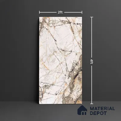 TL 00952 Grisial White 1200x600 mm High Gloss Finish Vitrified Floor & Wall Tile - 9 mm